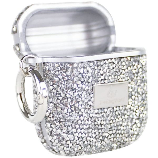 Чохол для навушників AirPods 1/2 Срібний Bling World Rock Diamond - Зображення 4