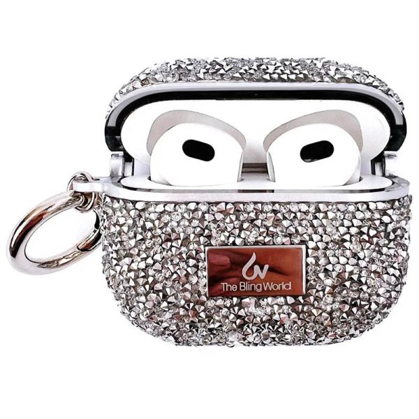 Чохол для навушників AirPods 3 Срібний Bling World Rock Diamond - Зображення 2