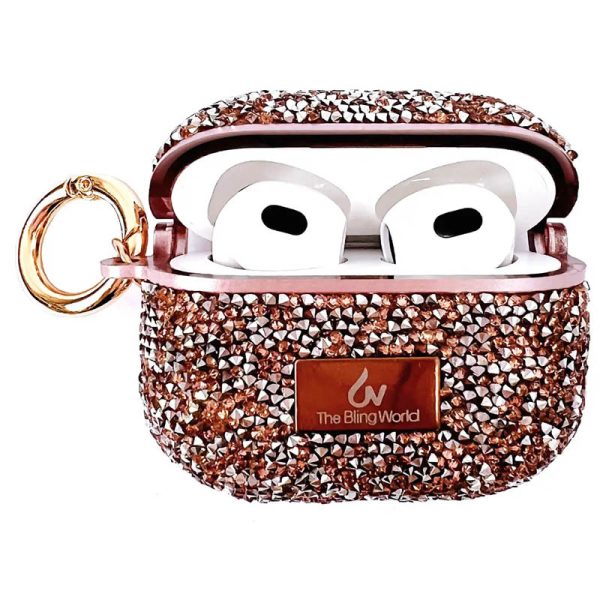 Чохол для навушників AirPods Pro / Airpods Pro 2 Рожевий Bling World Rock Diamond - Зображення 2