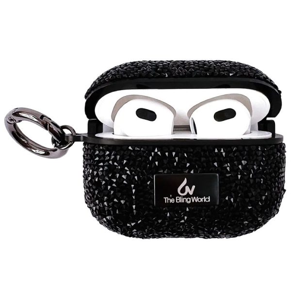 Чохол для навушників AirPods Pro / Airpods Pro 2 Чорний Bling World Rock Diamond - Зображення 2