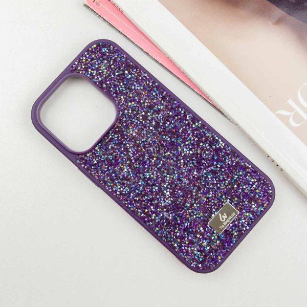 Чохол для iPhone 15 Pro Фіолетовий Bling World Rock Diamond - Зображення 2