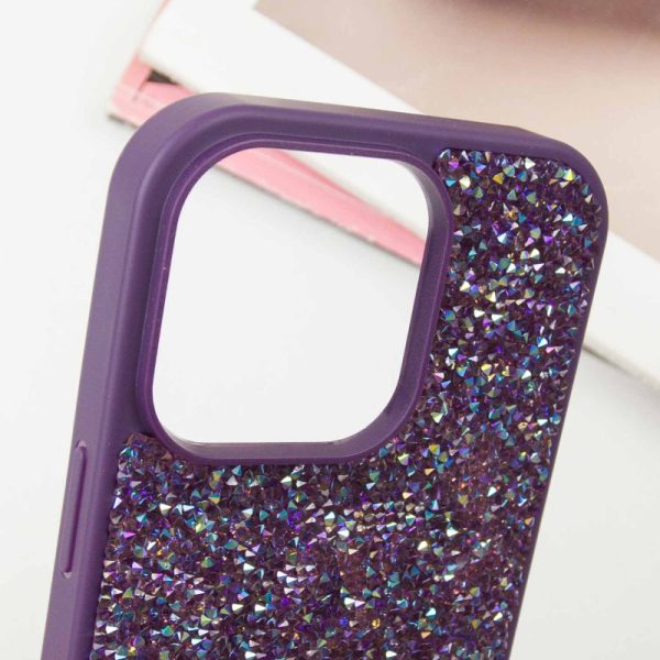 Чохол для iPhone 15 Pro Фіолетовий Bling World Rock Diamond - Зображення 4