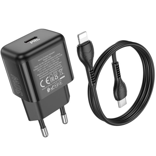 Зарядний пристрій Hoco N32 Glory PD30W Type-C to Lightning - Зображення 4