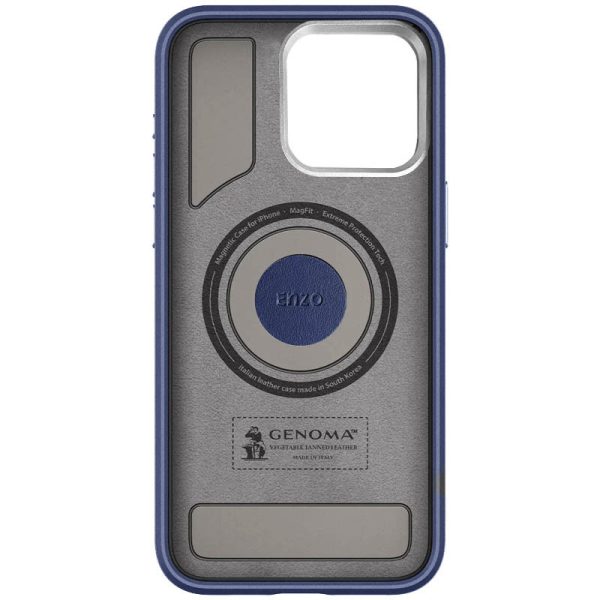 Чохол для iPhone 14 Pro Max Синій PC+Leather SGP with MagSafe - Зображення 2
