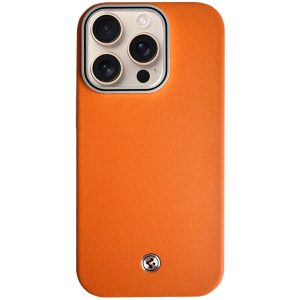 Чохол для iPhone 14 Pro Max Коричневий PC+Leather SGP with MagSafe