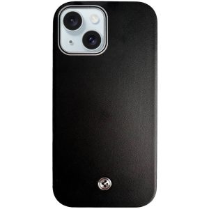 Чохол для iPhone 15 Чорний PC+Leather SGP with MagSafe