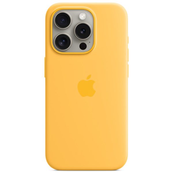 Чохол для iPhone 15 Pro Max Жовтий Silicone case full with Magsafe and Animation - Зображення 2