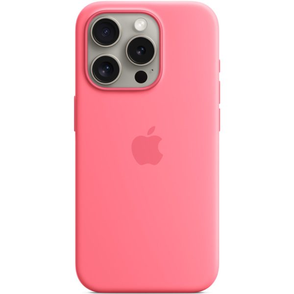 Чохол для iPhone 15 Pro Max Рожевий Silicone case full with Magsafe and Animation - Зображення 2