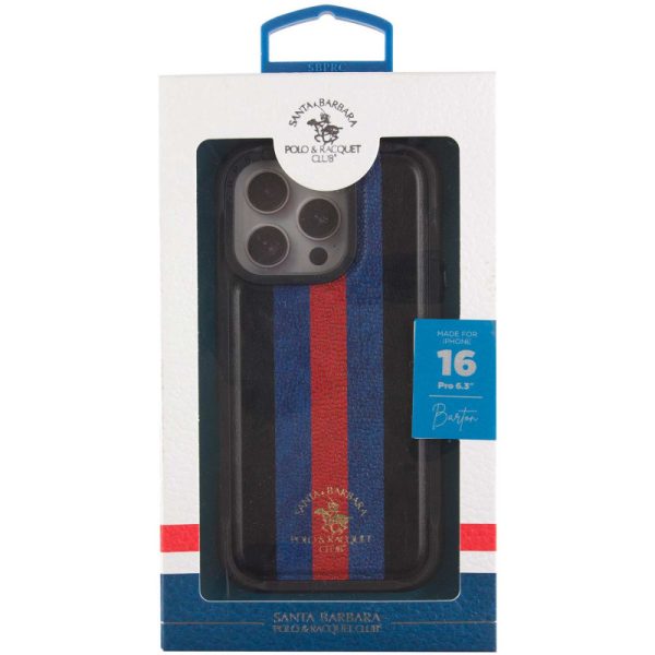 Шкіряний чохол для Apple iPhone 16 Pro Чорний Polo Santa Barbara Barton - Зображення 4