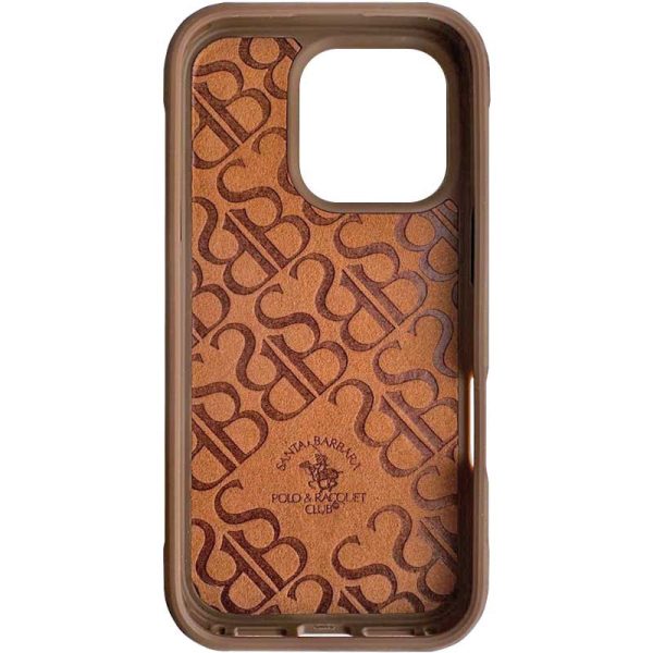 Шкіряний чохол для Apple iPhone 16 Pro Золотий Polo Santa Barbara Isaac - Зображення 2