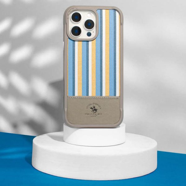 Шкіряний чохол для Apple iPhone 16 Pro Сірий Polo Santa Barbara Isaac - Зображення 4
