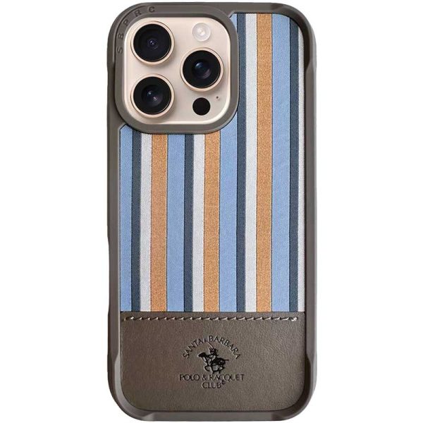 Шкіряний чохол для Apple iPhone 16 Pro Max Сірий Polo Santa Barbara Isaac