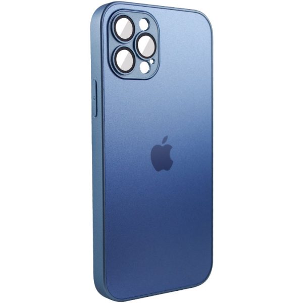 Чохол для iPhone 11 Pro Синій TPU+Glass Sapphire Матовий case - Зображення 2