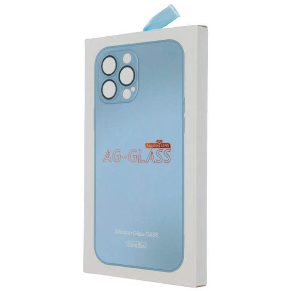 Чохол для iPhone 11 Pro Синій TPU+Glass Sapphire Матовий case - Зображення 3