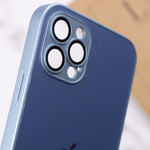 Чохол для iPhone 11 Pro Синій TPU+Glass Sapphire Матовий case - Зображення 6