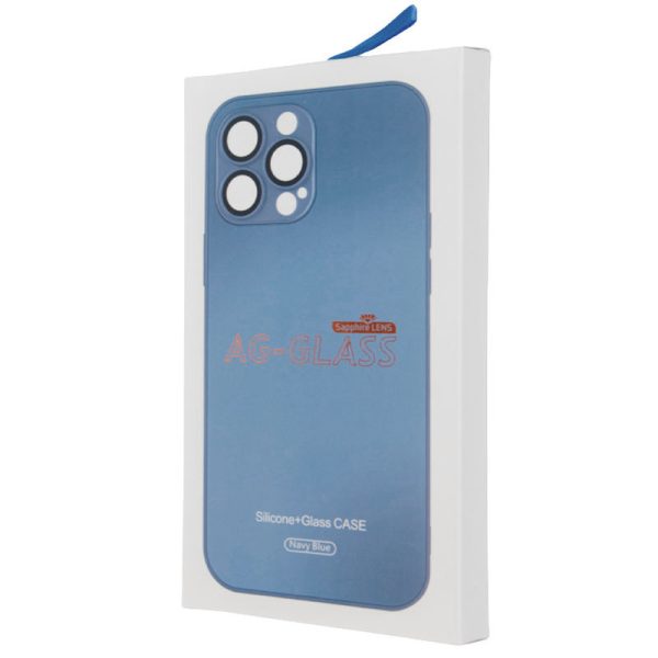 Чохол для iPhone 11 Pro Синій TPU+Glass Sapphire Матовий case - Зображення 3