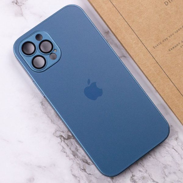 Чохол для iPhone 11 Pro Синій TPU+Glass Sapphire Матовий case - Зображення 5