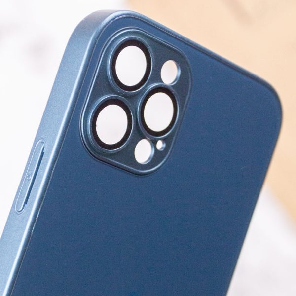 Чохол для iPhone 11 Pro Синій TPU+Glass Sapphire Матовий case - Зображення 6