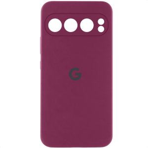 Чохол для Google Pixel 9 Pro Бордовий Silicone Cover Lakshmi Full Camera with Logo