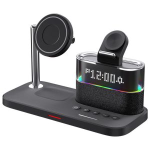 Бездротова зарядка + годинник C09 4in1