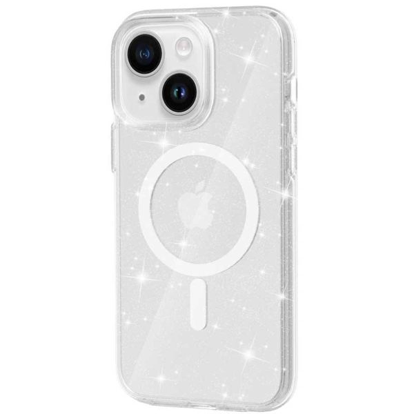 Чохол для iPhone 15 Plus Прозорий TPU Galaxy Sparkle (MagFit)