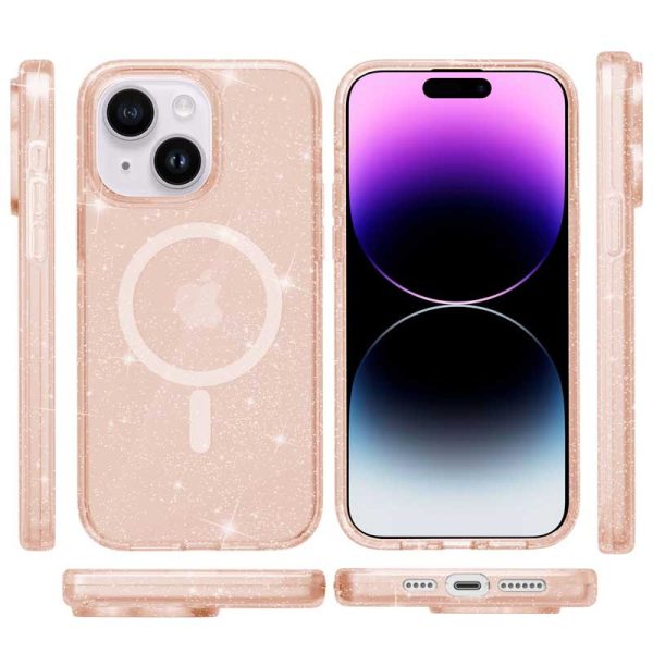 Чохол для iPhone 15 Plus Золотий TPU Galaxy Sparkle (MagFit) - Зображення 2