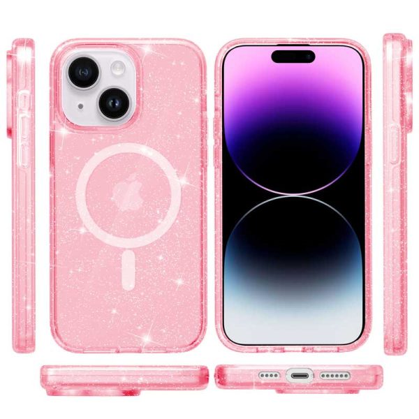 Чохол для iPhone 15 Plus Рожевий TPU Galaxy Sparkle (MagFit) - Зображення 2