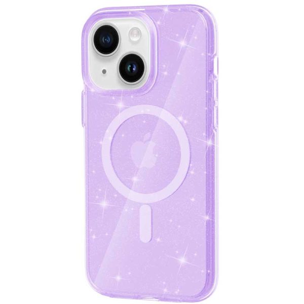 Чохол для iPhone 15 Plus Фіолетовий TPU Galaxy Sparkle (MagFit)