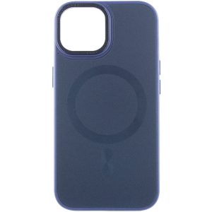 Чохол для iPhone 15 Синій TPU+Glass Sapphire Midnight Open Camera with MagSafe