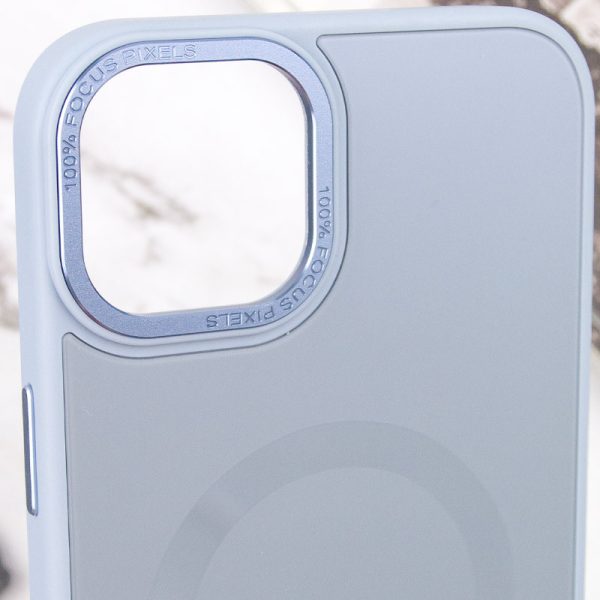 Чохол для iPhone 15 Plus Блакитний TPU+Glass Sapphire Midnight Open Camera with MagSafe - Зображення 3