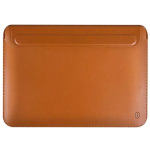 Чохол для ноутбука 14.2" з шутчної шкіри WIWU SKIN PRO Portable Stand Sleeve Коричневий