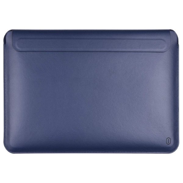 Чохол для ноутбука 14.2" з шутчної шкіри з підставкою WIWU SKIN PRO Portable Stand Sleeve Синій