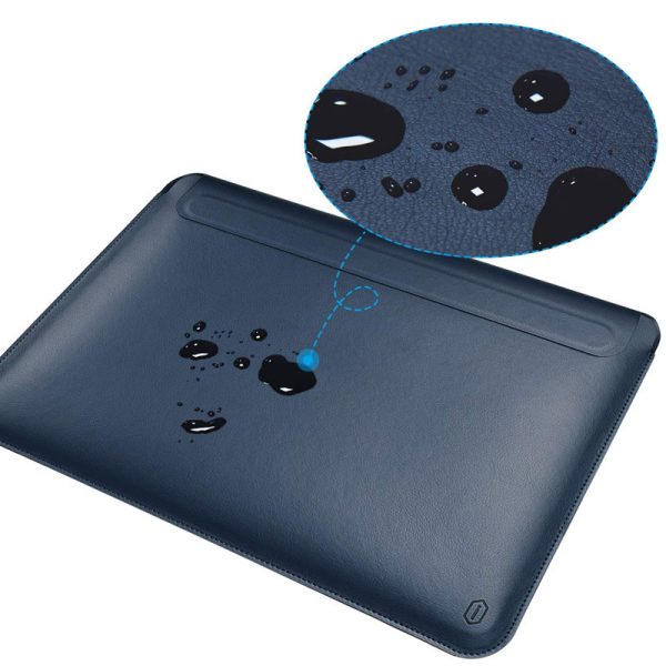 Чохол для ноутбука 14.2" з шутчної шкіри з підставкою WIWU SKIN PRO Portable Stand Sleeve Синій - Зображення 4