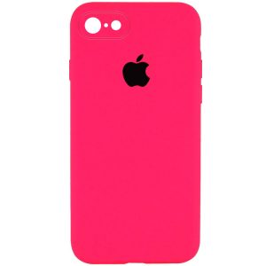 Чохол для iPhone 7 / 8 / SE (2020) Рожевий Silicone Case Square Full Camera Protective