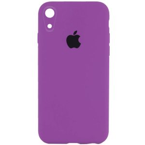 Чохол для iPhone XR Фіолетовий Silicone Case Square Full Camera Protective