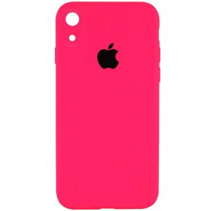 Чохол для iPhone XR Рожевий Silicone Case Square Full Camera Protective