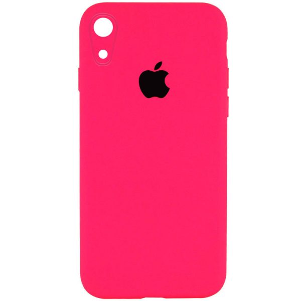 Чохол для iPhone XR Рожевий Silicone Case Square Full Camera Protective