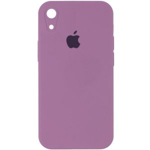 Чохол для iPhone XR Ліловий Silicone Case Square Full Camera Protective