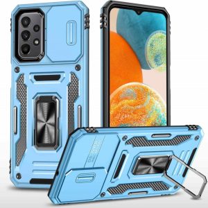 Ударостійкий чохол для Samsung Galaxy A13 4G / A04s Блакитний Camshield Army Ring