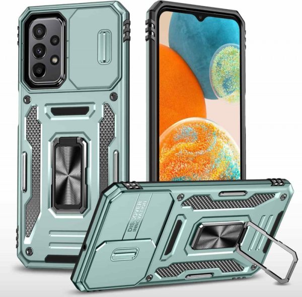 Ударостійкий чохол для Samsung Galaxy A13 4G / A04s Зелений Camshield Army Ring