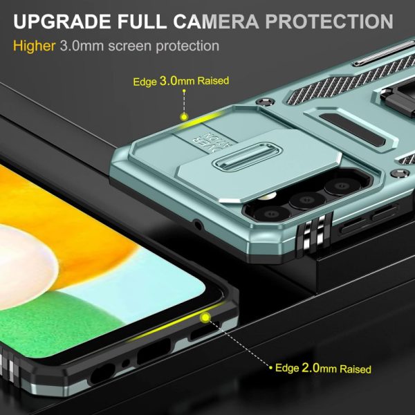 Ударостійкий чохол для Samsung Galaxy A13 4G / A04s Зелений Camshield Army Ring - Зображення 5