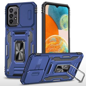 Ударостійкий чохол для Samsung Galaxy A13 4G / A04s Синій Camshield Army Ring