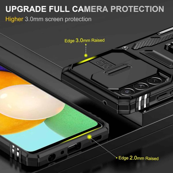 Ударостійкий чохол для Samsung Galaxy A13 4G / A04s Чорний Camshield Army Ring - Зображення 2