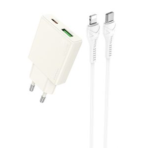 Зарядний пристрій Hoco N45 Biscuit PD30W+QC3.0 + Type-C to Lightning