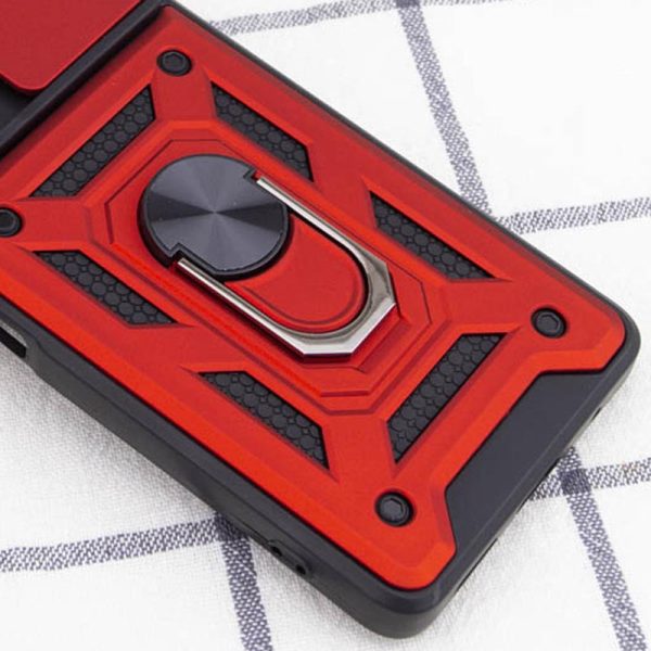 Ударостійкий чохол для Samsung Galaxy A23 4G Червоний Camshield Serge Ring - Зображення 3