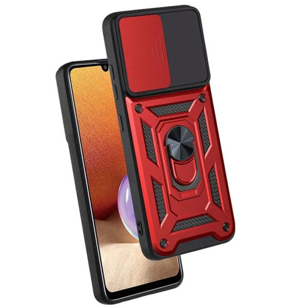 Ударостійкий чохол для Samsung Galaxy A23 4G Червоний Camshield Serge Ring - Зображення 4