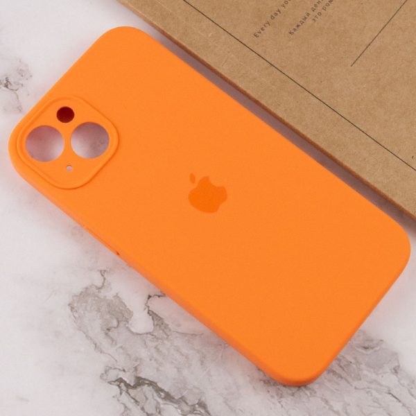 Чохол для iPhone 14 Plus Помаранчевий Silicone Case Full Camera Protective - Зображення 4