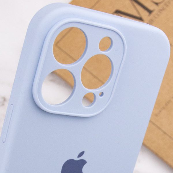 Чохол для iPhone 14 Pro Блакитний Silicone Case Full Camera Protective - Зображення 6
