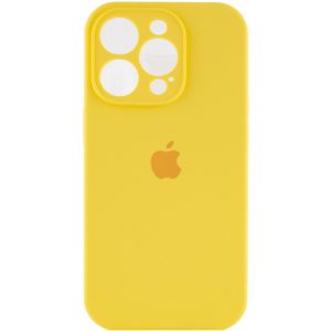 Чохол для iPhone 14 Pro Жовтий Silicone Case Full Camera Protective