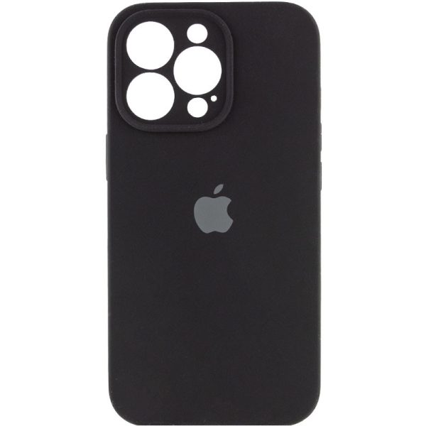 Чохол для iPhone 14 Pro Чорний Silicone Case Full Camera Protective